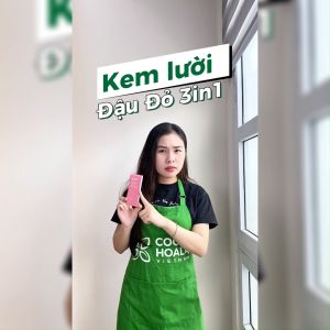 Kem Lười Chống Nắng Đậu Đỏ 3in1 Cỏ Cây Hoa Lá 25g Dưỡng Sáng Kem Nền Trang Điểm Dịu Mát Da Khi Đi Dưới Nắng