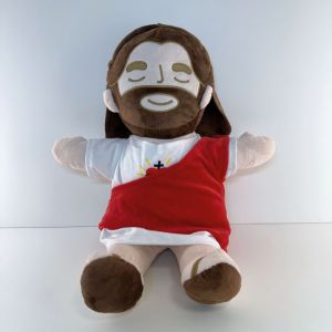Bandai | Maria Children Music Soothing Breathing Doll Jesus Plush Toys Sleep Companion Toy Sound and Light Dolls Christmas Birthday Gift