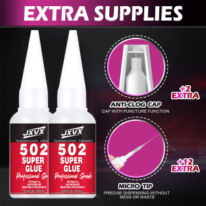 502 liquid super glue fast-drying cyanoacrylate adhesive is suitable for wood rubber leather metal glass strong adhesive liquid glue tool 20ml 1-5pcs.