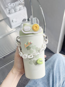 Cốc Nước Cách Nhiệt 316 Có Ống Hút Cốc Nước Cách Nhiệt Mùa Hè Mới Có Ngăn Lọc Trà Cốc Nước Đôi Di Động Cho Trẻ Em