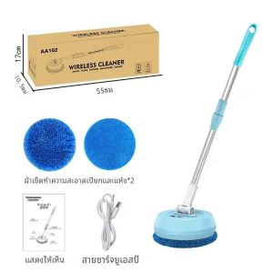 ไร้สายไฟฟ้า Spin Mop เครื่องทําความสะอาดอัตโนมัติ 2 in 1 Wet & Dry Home Cleaner รถกระจกเพดานประตู Windows เครื่องทําความสะอาดพื้น