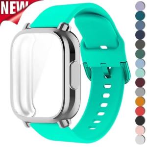 Ốp Bảo Vệ Xiaomi Redmi Watch 5 Active/Lite Kèm Dây Đeo Silicon Bảo Vệ Toàn Màn Hình Vỏ TPU Mềm Thoáng Khí Dây Đeo Thể Thao Dành Cho Người Lớn