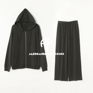 Black Label Imported Cotton Hooded Jacket and Pants Set