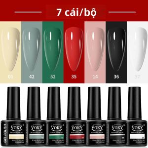 Bộ Sơn Móng Tay Gel VOKY 7 Món Màu Sắc Thời Trang Theo Mùa Dùng Được Cho Tại Nhà Hoặc Tại Tiệm Chất Liệu ACRYLATES/CARBAMATE COPOLYMER