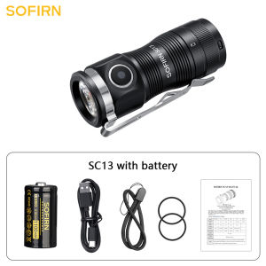 Sofirn | SOFIRN Mini SC13 EDC Key Light SST40 Lamp 1300lm Output 18350 Battery Rechargeable Tactical Flashlight 6000K White With Magnetic