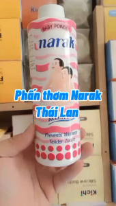 Phấn thơm Narak Thái Lan 25g 150g Phấn rôm sẩy cho bé giúp hút ẩm và dầu thừa cho làn da tươi mát
