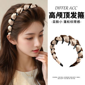 Silk High Top Hairband Womens 2025 New Style Luxury Feel Fashionable Face Washing Headband Hair Clip Headwear Korean Style