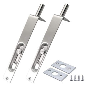 2pcs 4 Inch Stainless Steel Safety Door Bolt Security Guard Door Latch Sliding Door Lock Bathroom Bolt Dust Proof Hardware
