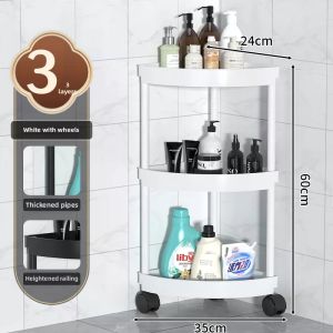 NIFENG | Bathroom Storage Rack Multi-layer Rolling Corner Shelf