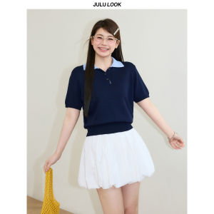 Áo Thun Polo cổ Cao Kích Cỡ Lớn Tay Ngắn Phong Cách Retro