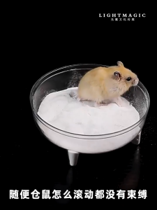 Hamster Bathtub Pet Hamster Bathroom Bath Sand Room Small Animal Toilet Large Space Transparent Shower Room Bath Container