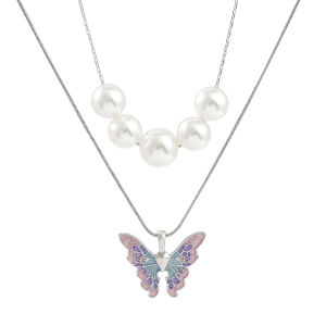 Takara Tomy | Thời Trang Đôi Dây Xích Choker Bướm Giả Ngọc Trai Mặt Dây Chuyền Vòng Cổ Trang Sức Quà Tặng Cho Nữ Cô Gái Tinh Tế Cosplay Phụ Kiện