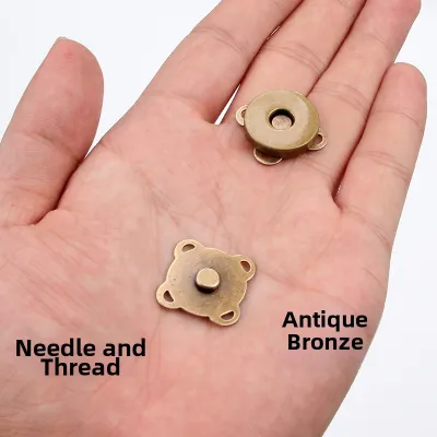 Metal Magnetic Buckle Button Bag Purse Accessories Wallet Sewing Free Leather Bag Hidden Hook Strong Magnet Buckle Magnetic Buckle Button