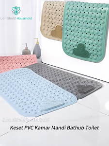 Karpet Kamar Mandi Toilet Dengan Sikat Pijat Pad Anti slip(70× 40cm tebal 5mm)/ Keset PVC Kamar Mandi Bathub Toilet/ Keset Bathtub Shower