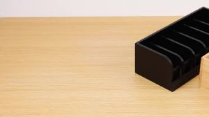 Belt Organizer Box 6 Grids Belt Storage Rack for Closet and Drawer Save Space Tie and Belt Bamboo Display Case for Men Women