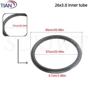 Bicycle inner tube 20 inches 26x3.0 wide rubber spare tube used for replacing inner tube bicycle parts on snowmobile bicycles