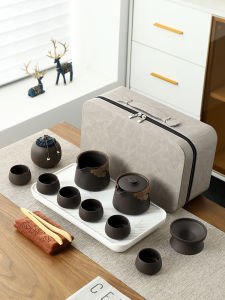 Portable Travel Zen Clay Tea Set Small Kit for Outdoor Simple Office Gongfu Tea Brewing Kettle And Cup Set Home User