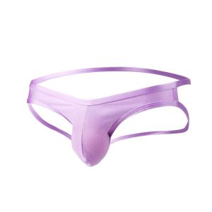 Mens Low Waist Ice Silk Thin Strap Briefs Breathable Transparent Lightweight Summer Underwear Trousers Modal Fabric Couples