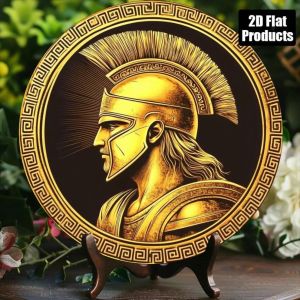 CIFbuy | Vintage Greek Coin Round Aluminum Sign 8x8 Inch Wall Art for Home Office Gift