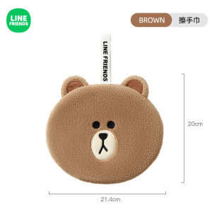 Line Friends Coral Fleece Kitchen Hand Towel Quick Dry Cartoon Hanging Style Kitchen Utensils Cute Gift for Home Cleaning