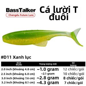 BassTalker | Mồi Nước Mềm Dạng T-Tail