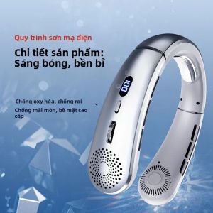 Quạt Đeo Cổ Nhẹ 5 Tốc Độ Tiếng Ồn Thấp Thiết Kế Rảnh Tay Với Tính Năng Đeo Như Tai Nghe Dùng Được Trong Nhà Và Ngoài Trời