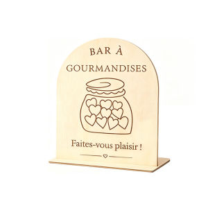 Wedding Wooden Sign Place Card With Holder Freestanding Tabletop Plaque for Wedding Guest Book Dessert Party Desktop Display