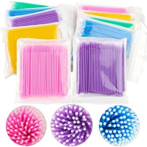 Bộ 100 Cọ Làm Sạch Mi Tăm Bông Micro Cotton Dụng Cụ Loại Bỏ Mi Giả Cọ Mi Cá Nhân Microbrush Làm Đẹp Trang Điểm Làm Sạch