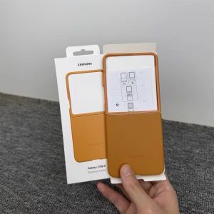 Samsung | Luxury Leather Case For Samsung Z Flip8 5G Slim Shockproof Back Cover Bumper Galaxy Z Flip 8 Matte Anti-fall Leather Phone Shell