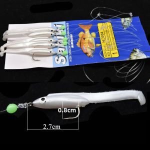 Mồi Câu Cá Giả Silicone Minnow Mrlurion 20 Túi Kèm Móc Câu Bộ Dụng Cụ Câu Sabiki Bằng Thép Carbon Cao Mồi Mềm Phát Sáng Câu Cá Hồi Cá Mú Câu Biển.