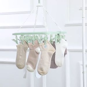 SHENAR RAK PENGERING JEMURAN 32 PCS / GANTUNGAN JEMURAN JEPIT KAOS KAKI / GANTUNGAN LIPAT BRA CELANA DALAM / HANGER LIPAT JEMURAN BAJU BAYI - MOLLY HANGER SHENARCORNER168