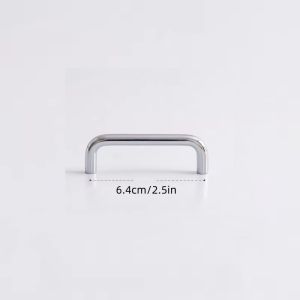 Solid Stainless Steel U Type Cabinet Door Handles 64mm-320mm Silver Wardrobe Cupboard Door Handle Nordic Drawer Door Knobs Pulls