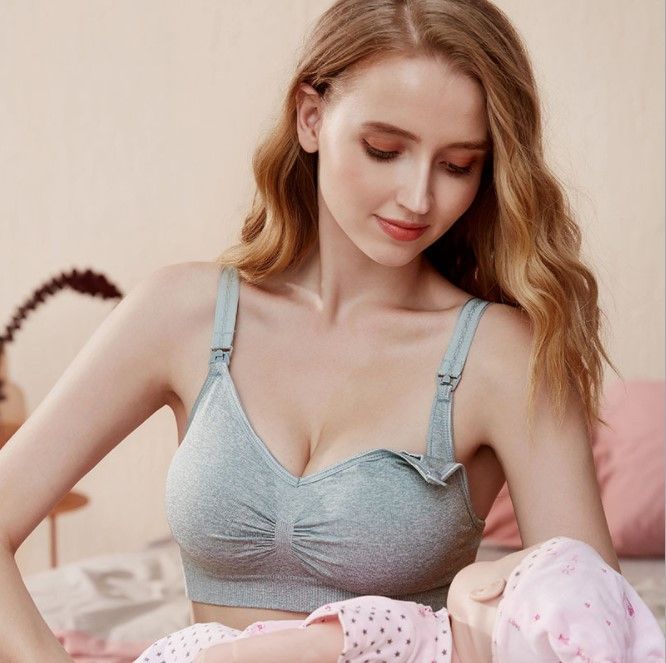 READY STOCK Lace Cotton Pregnant Maternity Nursing Sleeping Bra