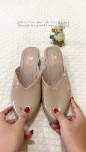 STOMPION French Sandals For Women Pointed Toe Half Slippers For Women Elegant Sandals Casual