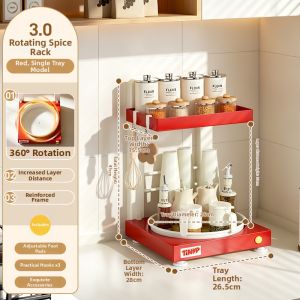 FULINSI | Rotating Kitchen Spice Organizer Shelf