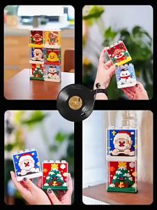 Christmas 7255-60 Santa Claus Christmas Tree Rudolph With Transparent Case Block Brick Decoration 圣诞老人树小积木 ✨READY STOCK✨