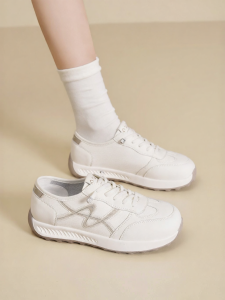 Josiny | Thick Sole Elevating White Shoes Women Sports Leisure