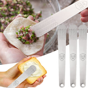 304 Stainless Steel Dumpling Stuffing Scoop Wonton Stuffed Maker Pastry Flat Spoon Filling Mixing Shovel Tool Kitchen Gadget