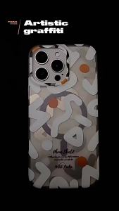 szhaiyu | Geometric Graffiti Phone Case for MagSafe iPhone 12 13 14 15 16 17 Pro Max Air Magnetic Wireless Charging Hard Protective Cover
