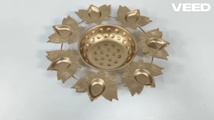 Metal Urli Candle Bowl (10 Inch) – Decorative Floating Flower & Tealight Holder for Home Table Centerpiece Diwali & Festive Décor (Pack of 1)