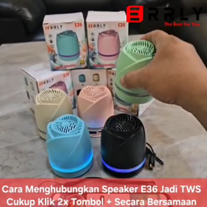 ERRLY E36 Speaker Bluetooth Wireless LED RGB Lighting Speakers Rose Portable Hi-Fi E36 TWS 2 IN 1