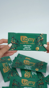 HÀNG CÔNG TY_Thùng 100 khăn lạnh cao cấp Lamy 1 tờ đa năng không cồn không paraben Hương Tự Nhiên