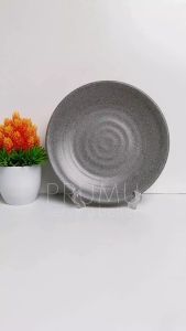 PRUMU Melamine Stone Piring 10 inch - Piring Makan - Piring Tembikar Melamin - Piring Cafe - Piring Restoran - Golden Dragon P2210A