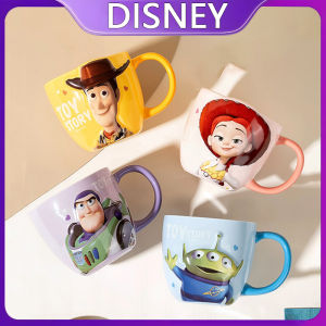 Disney | DISNEY 470ml Toy Story 3D Relief Ceramic Mug Cartoon Coffee Cup with Gift Box Kids Breakfast Milk Mug Home Office Drinkware