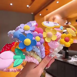 Murah Banget - Bando Karakter Anak Perempuan Korean Style Fashion / Bando Scruncie Anak Perempuan Motif / Bando Anak Perempuan Lucu