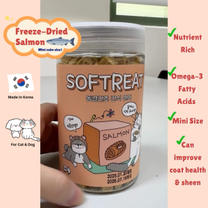 FitPet Soft Treat Freeze-Dried Salmon (Mini size cubes) For Cats and Dogs (SG Official Seller)