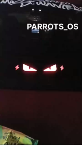 Car Rear Third Brake Light Sticker Projection Board PVC Devil Eye Warning Decal Top Tail Light Emblem