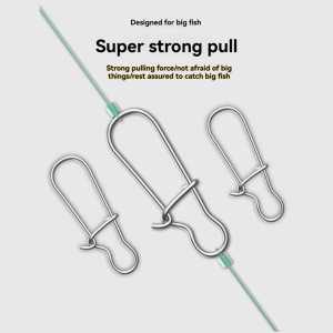 50pcs Stainless Steel Fishing Snap Hooked Snap Pin Fastlock Clip Accessories Tackle for Barrel Swivel Lure hook