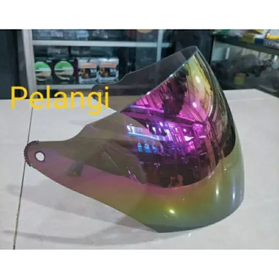 kaca helm GM Evolution /GM figther/gix Evo warna putih/ hitam/plangi/silver