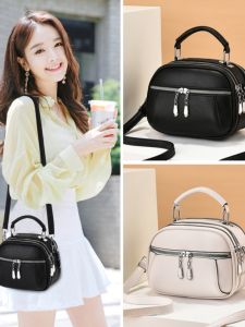 2024 New Arrival Popular Net Red Small round Bag Three-Layer Mobile Phone Bag Handbag Fancy Temperament Wild Shoulder Crossbody Bag